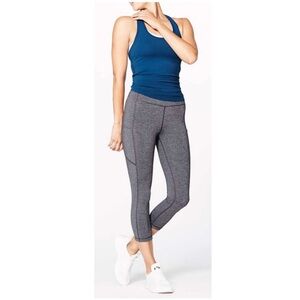 Lululemon Women’s Speed Up Crop 21" Heathered Gray Black Leggings Size 10